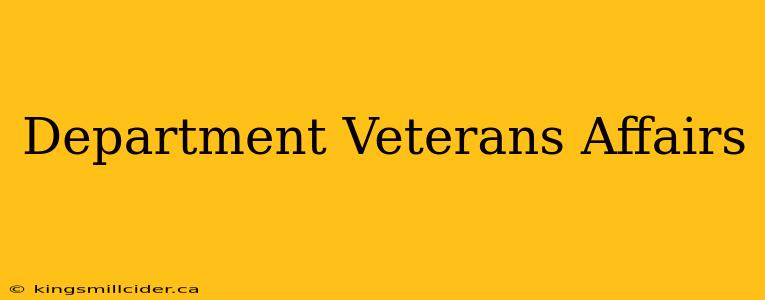 Department Veterans Affairs