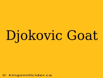 Djokovic Goat