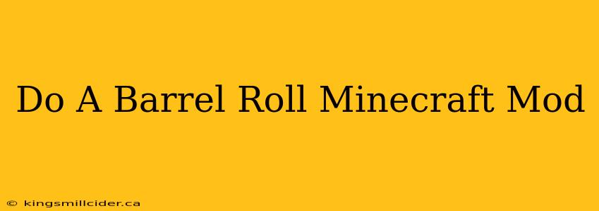 Do A Barrel Roll Minecraft Mod