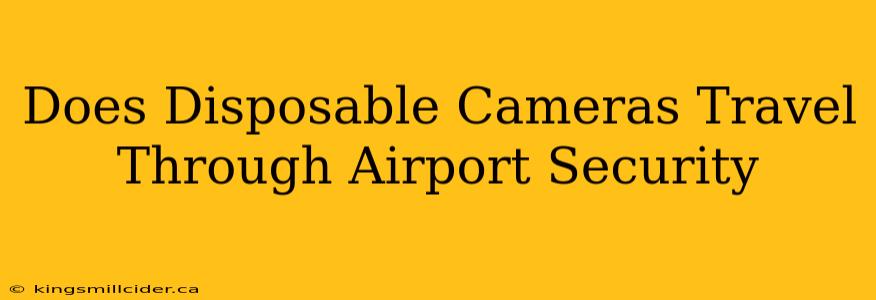 Does Disposable Cameras Travel Through Airport Security