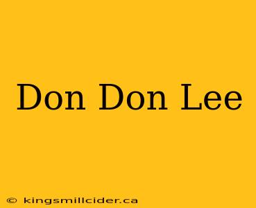 Don Don Lee