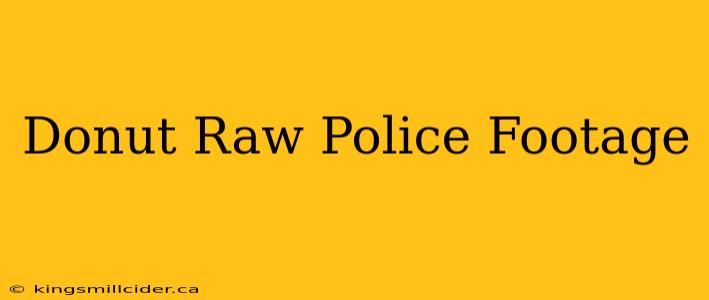 Donut Raw Police Footage