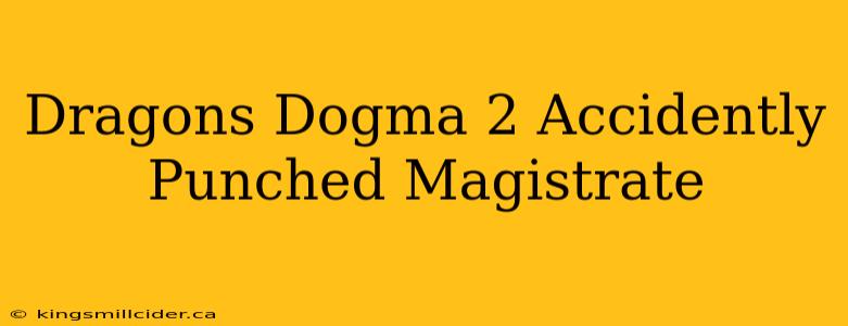 Dragons Dogma 2 Accidently Punched Magistrate