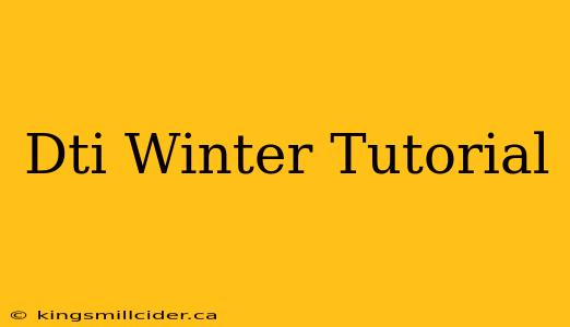 Dti Winter Tutorial