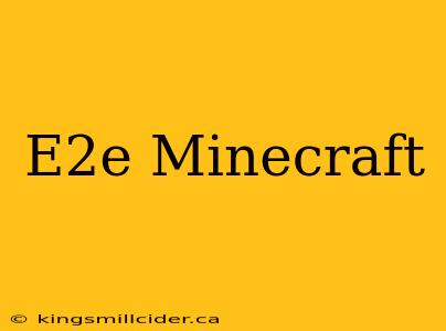 E2e Minecraft