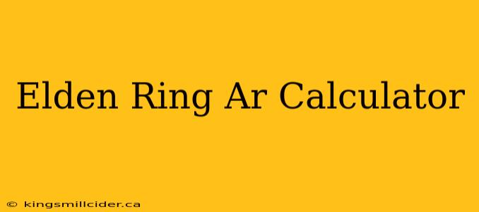 Elden Ring Ar Calculator