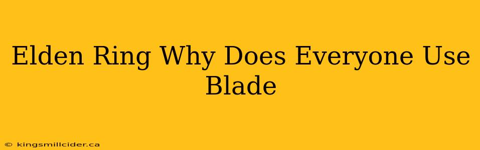 Elden Ring Why Does Everyone Use Blade