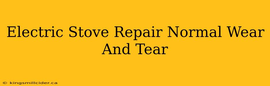 Electric Stove Repair Normal Wear And Tear