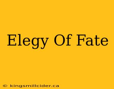 Elegy Of Fate