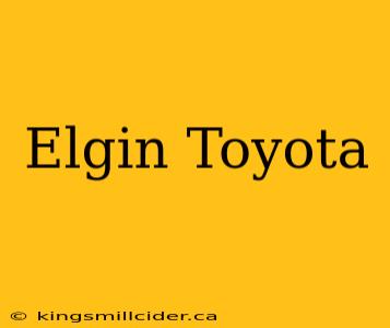 Elgin Toyota