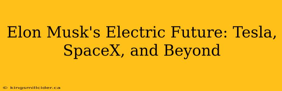 Elon Musk's Electric Future: Tesla, SpaceX, and Beyond