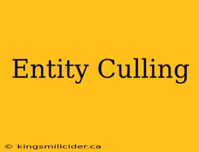 Entity Culling