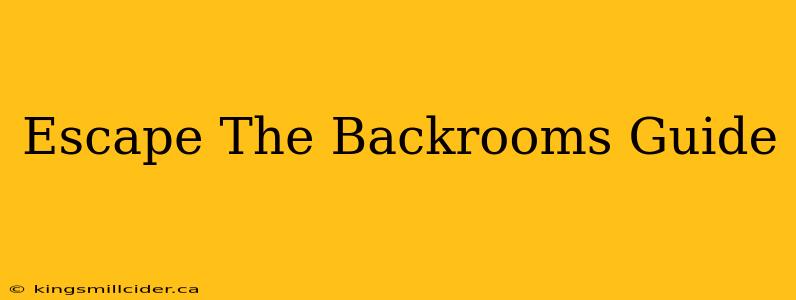 Escape The Backrooms Guide