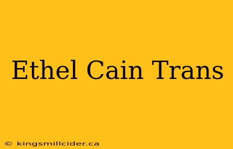 Ethel Cain Trans