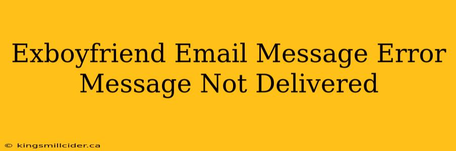 Exboyfriend Email Message Error Message Not Delivered