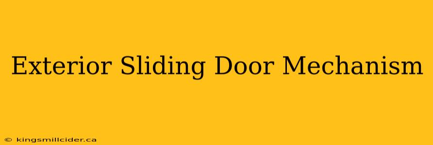 Exterior Sliding Door Mechanism