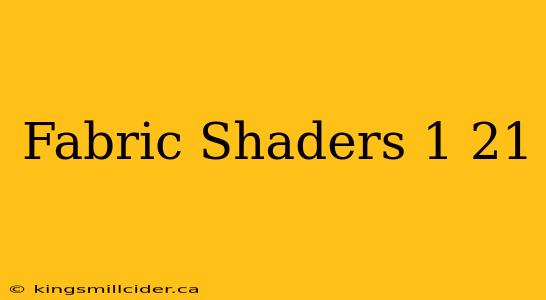 Fabric Shaders 1 21