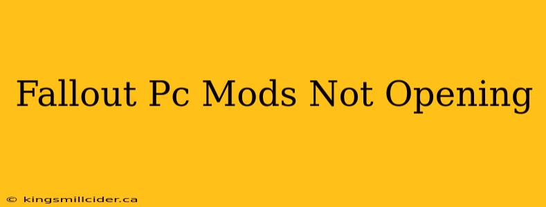 Fallout Pc Mods Not Opening