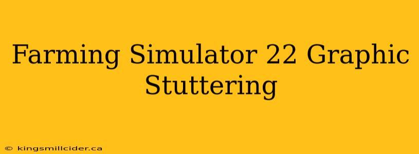 Farming Simulator 22 Graphic Stuttering