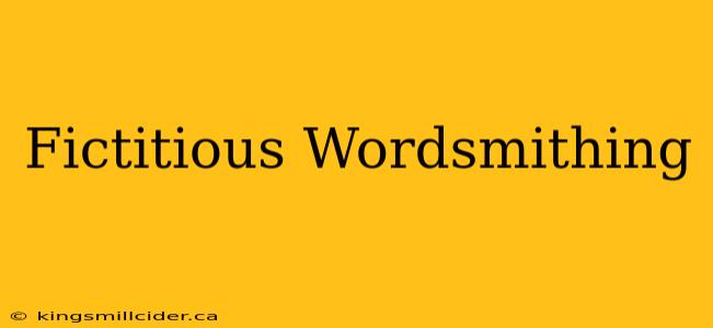 Fictitious Wordsmithing