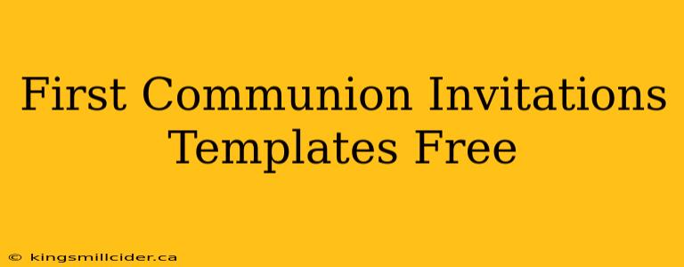 First Communion Invitations Templates Free