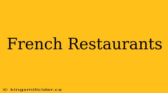 French Restaurants