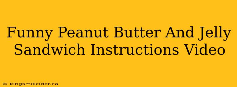 Funny Peanut Butter And Jelly Sandwich Instructions Video