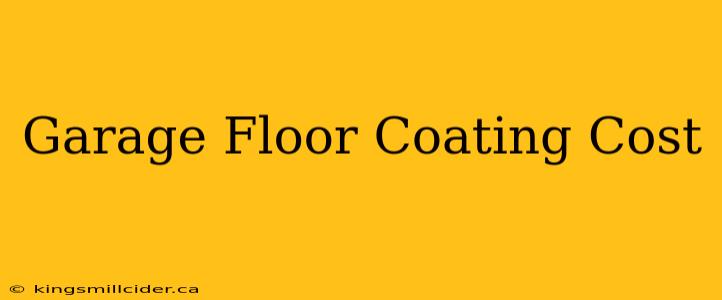 Garage Floor Coating Cost