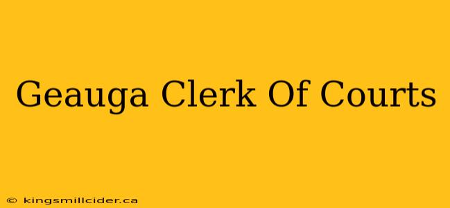 Geauga Clerk Of Courts