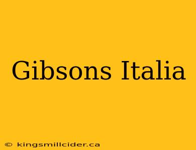 Gibsons Italia