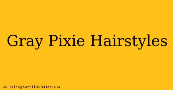 Gray Pixie Hairstyles