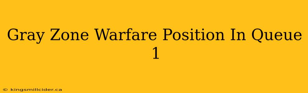 Gray Zone Warfare Position In Queue 1