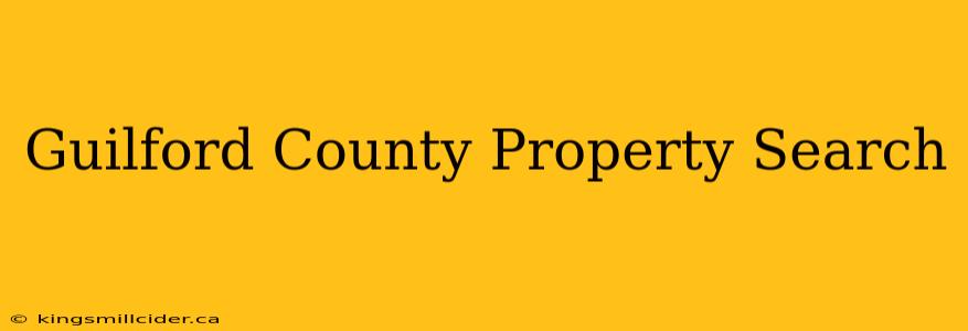 Guilford County Property Search