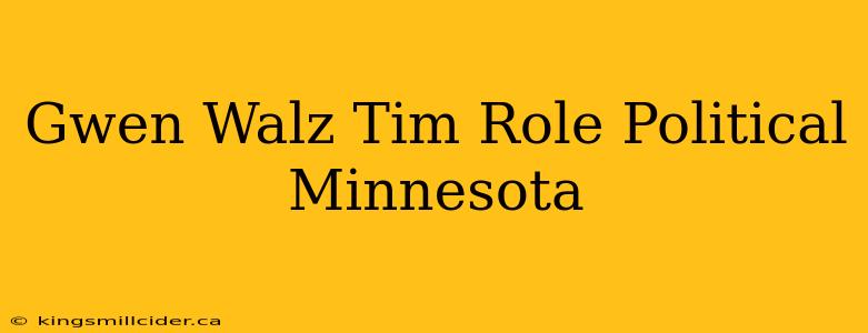 Gwen Walz Tim Role Political Minnesota