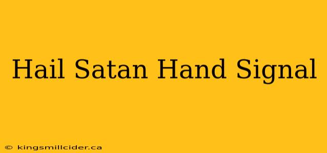 Hail Satan Hand Signal