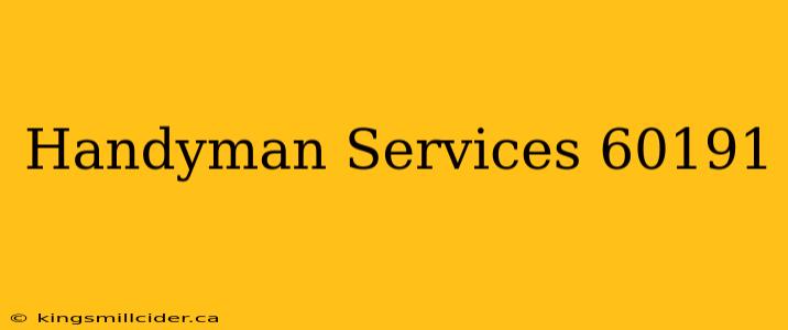 Handyman Services 60191