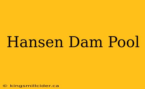 Hansen Dam Pool