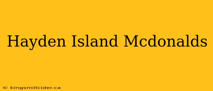 Hayden Island Mcdonalds