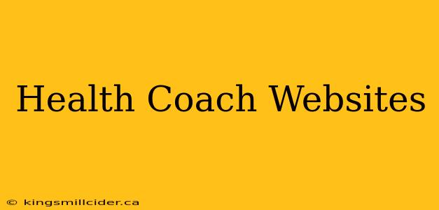 Health Coach Websites