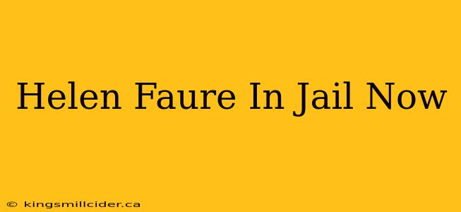 Helen Faure In Jail Now