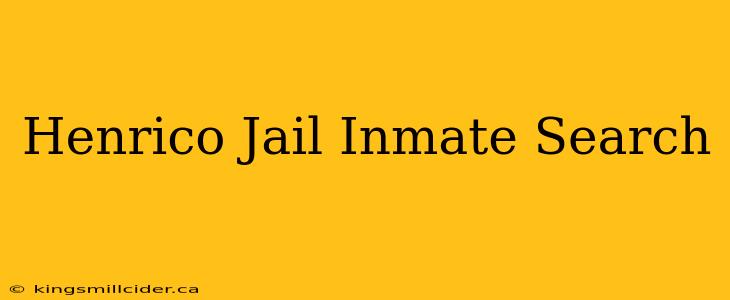 Henrico Jail Inmate Search