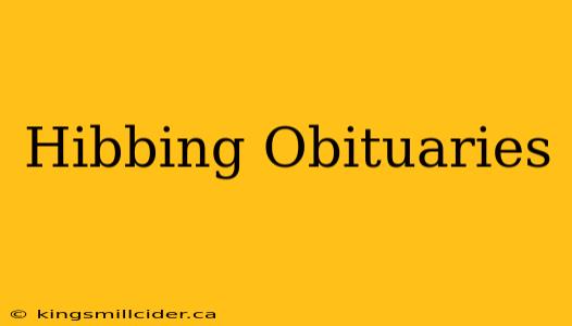 Hibbing Obituaries