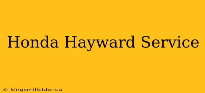 Honda Hayward Service