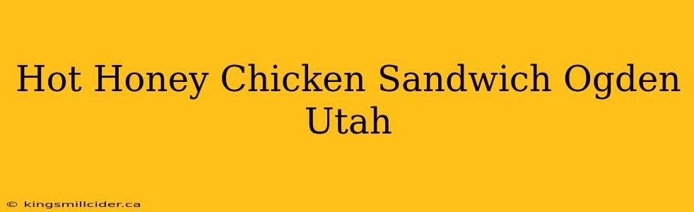 Hot Honey Chicken Sandwich Ogden Utah