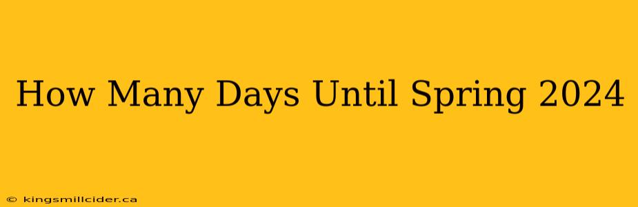 How Many Days Until Spring 2024