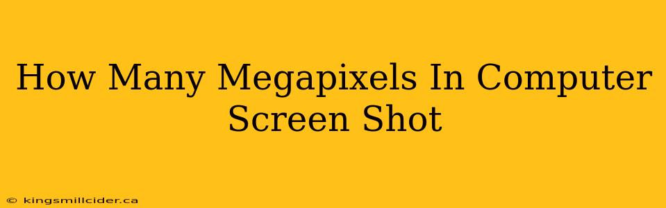 How Many Megapixels In Computer Screen Shot