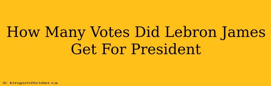 How Many Votes Did Lebron James Get For President