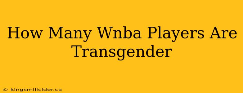 How Many Wnba Players Are Transgender