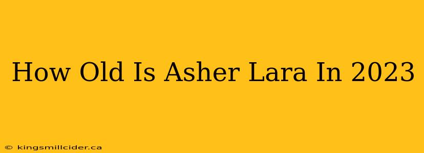 How Old Is Asher Lara In 2023