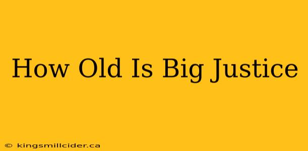 How Old Is Big Justice